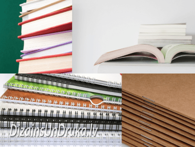 4 types of binding: hardcover, softcover, spiral binding, and stapled binding